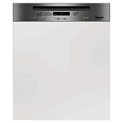 Miele G6200 SCi Semi-Integrated Dishwasher, Clean Steel Miele G6200 SCi Semi-Integrated Dishwasher, Clean Steel